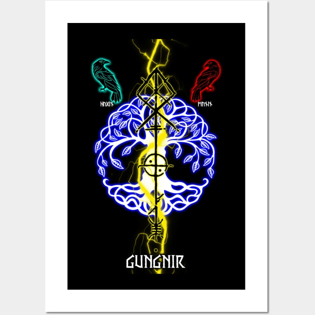 Gungnir odin spear thunder Wall Art by Korvus78